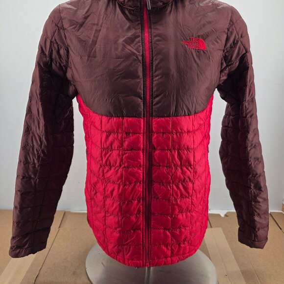 North Face Jacket Mens Medium Two Tone  ThermoBall Eco Hooded Insulated Puffer - Picture 15 of 16